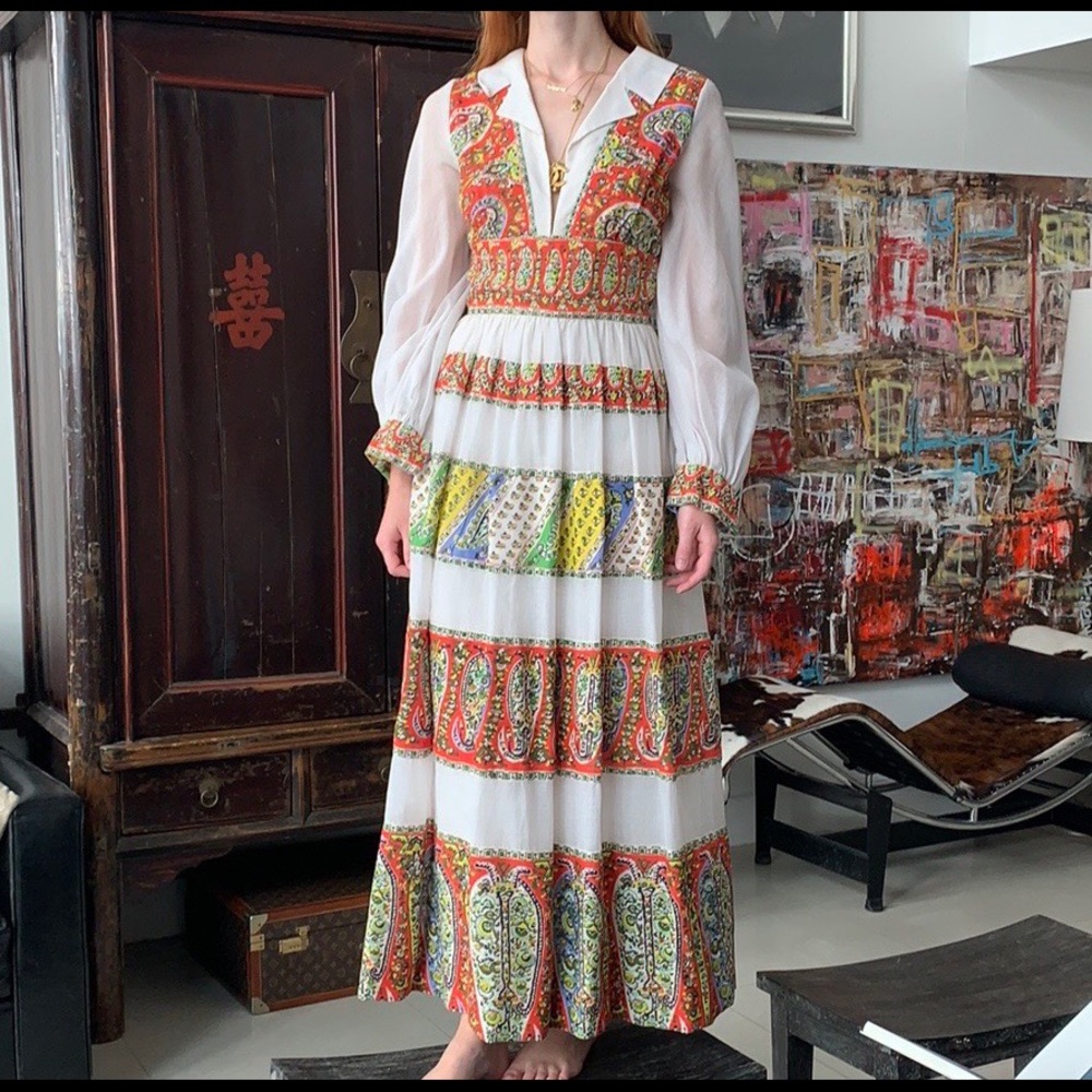 Vintage Paisley Dress